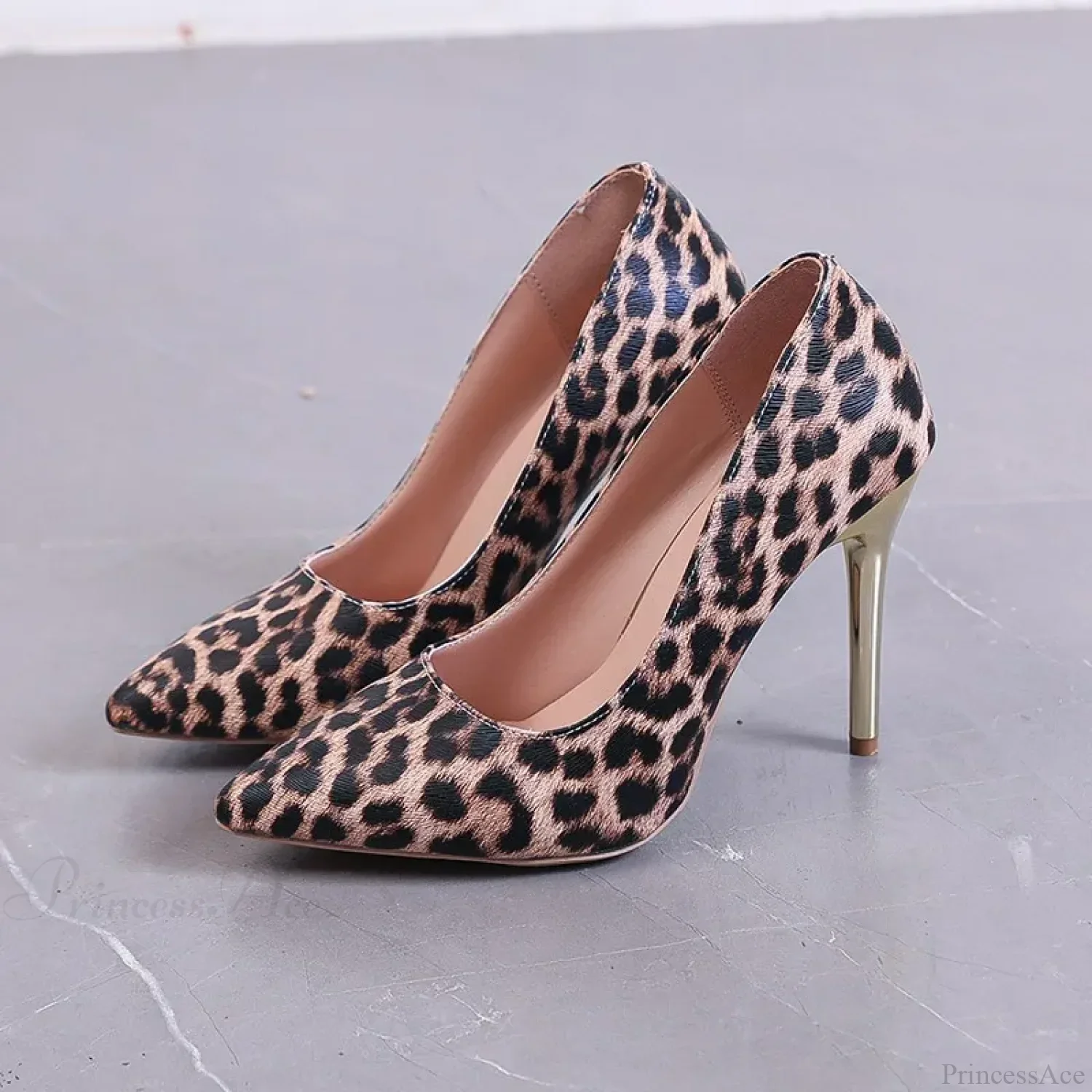 Spring Autumn Leopard Print Pointed Toe Stiletto Trendy Catwalk Women High Heel - Image 5