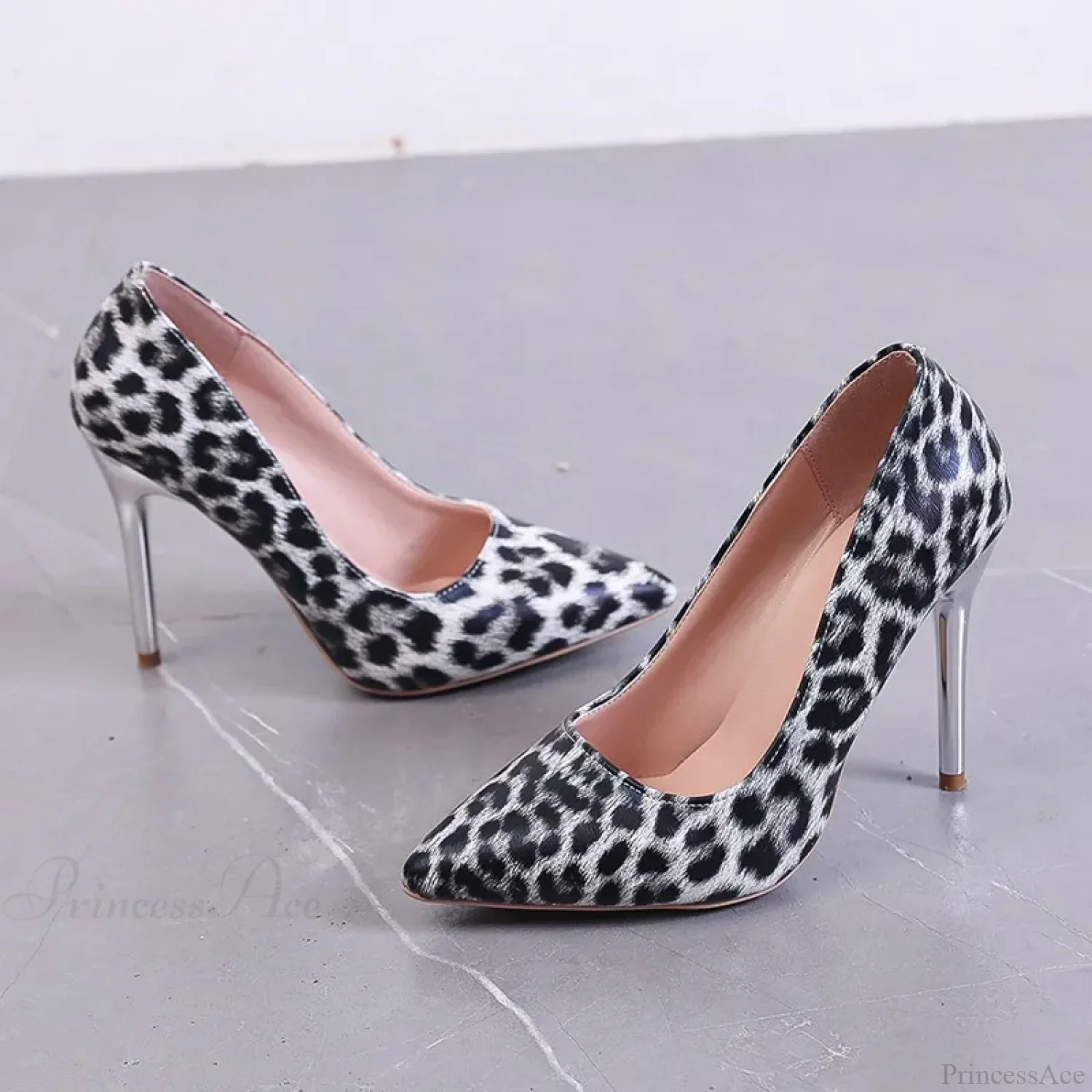 Spring Autumn Leopard Print Pointed Toe Stiletto Trendy Catwalk Women High Heel - Image 6