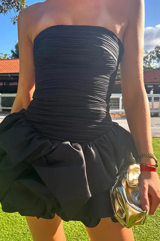 Spring Elegant Ruched Corset Dress with Layered Skirt Party Dress - Image 8