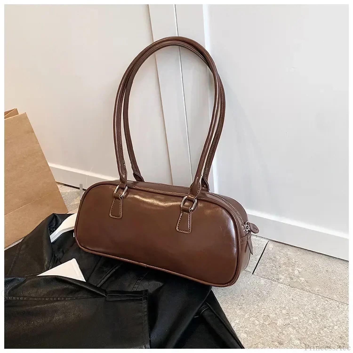 Spring Retro PU Leather Underarm Shoulder Bag - Image 8