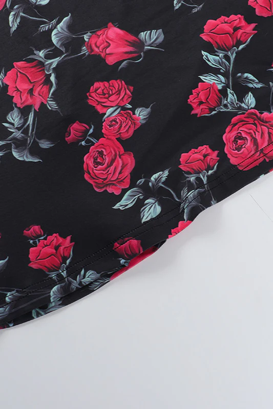 Square Neck Floral Cami Party Dress - Image 11
