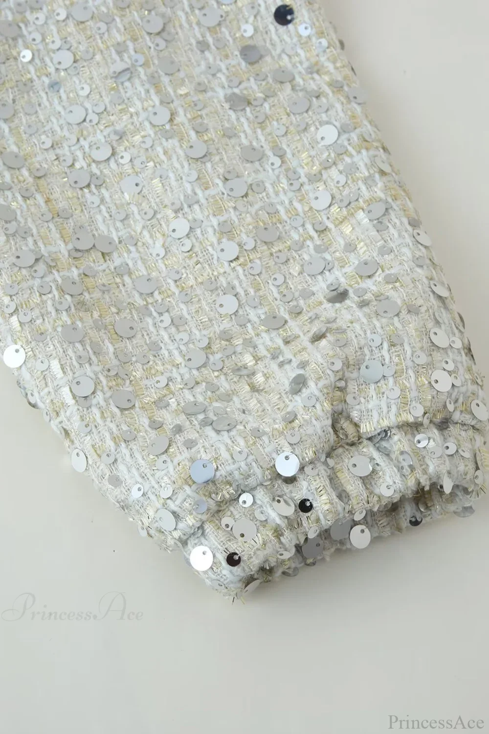 Stand Collar Sequin Long Sleeve Jacket - Image 4
