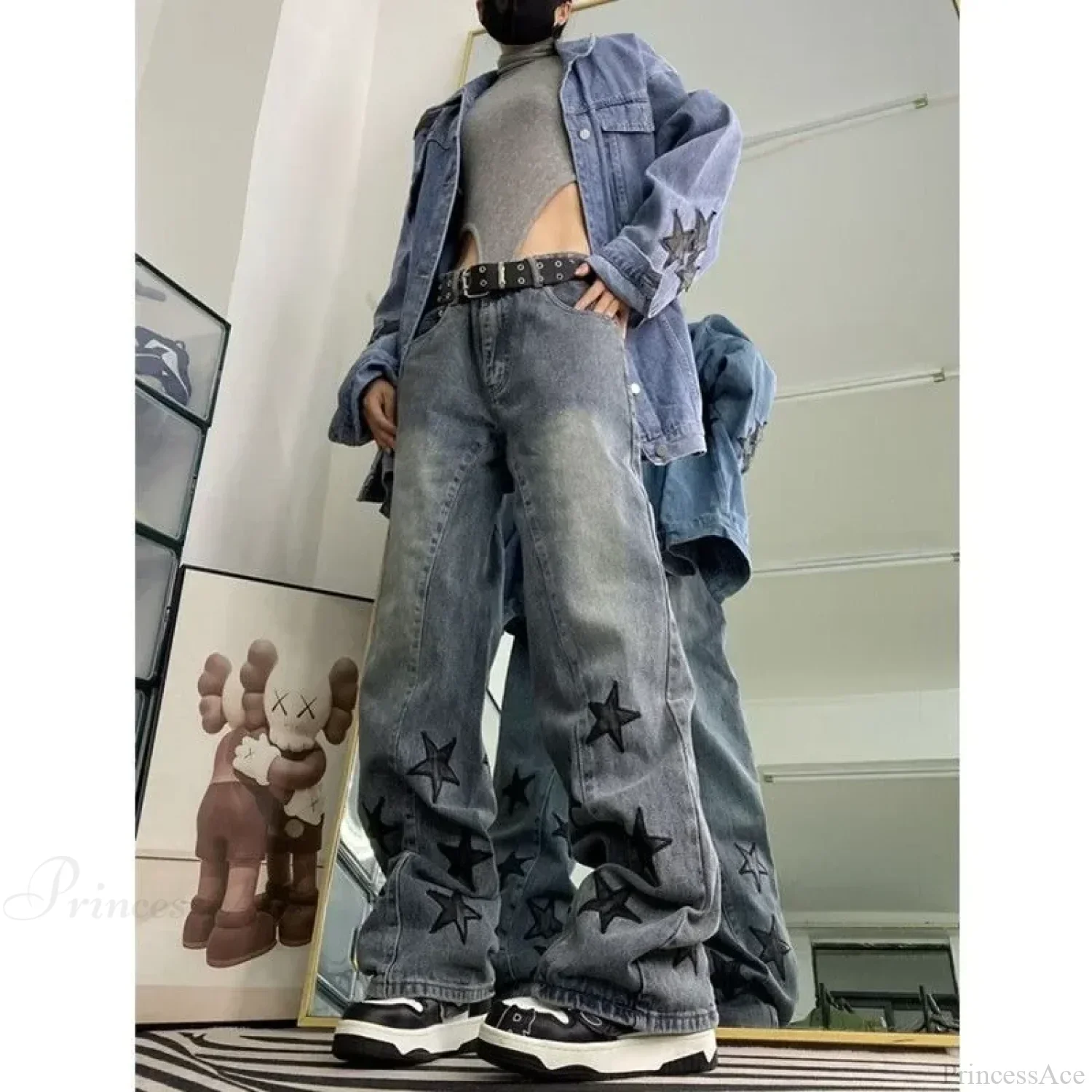 Star Girls Vintage Denim Pants - Image 2