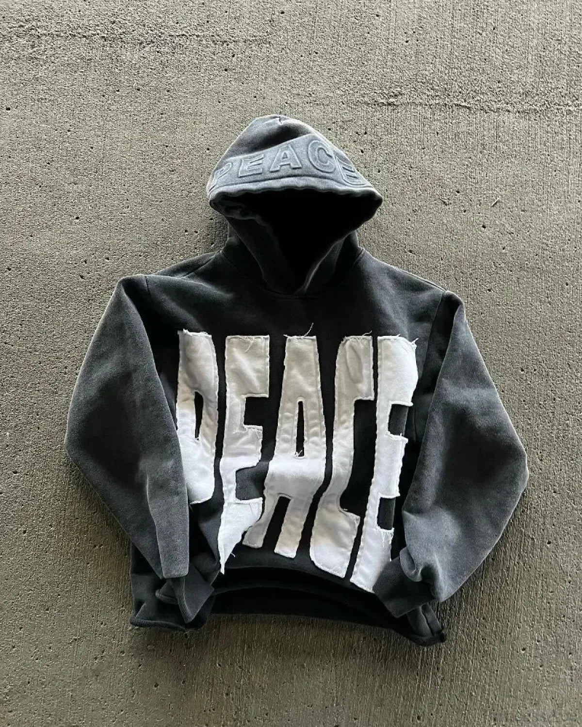 Star Patch Embroidery Hoodie - Image 5