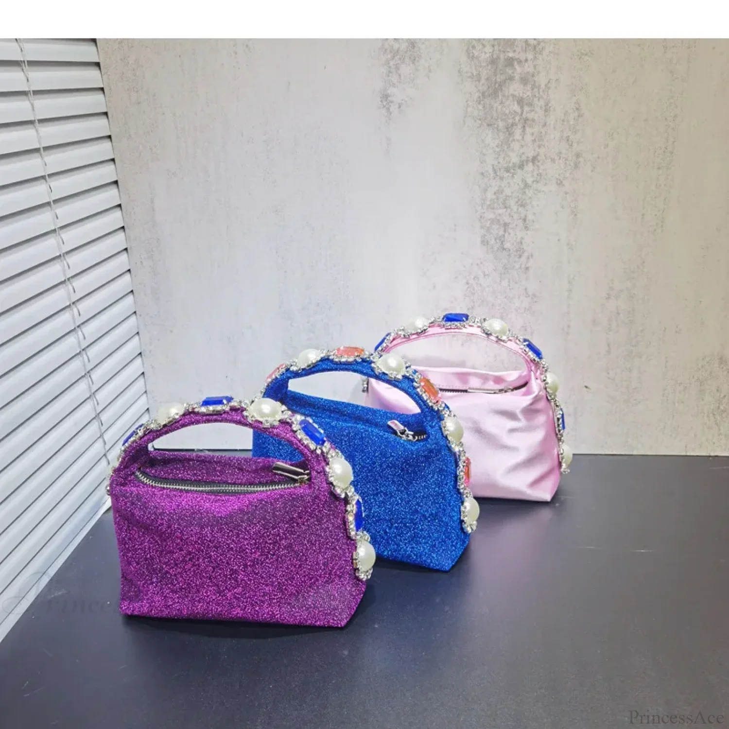 Stones Silk Phone Handbag Wristlet - Image 5