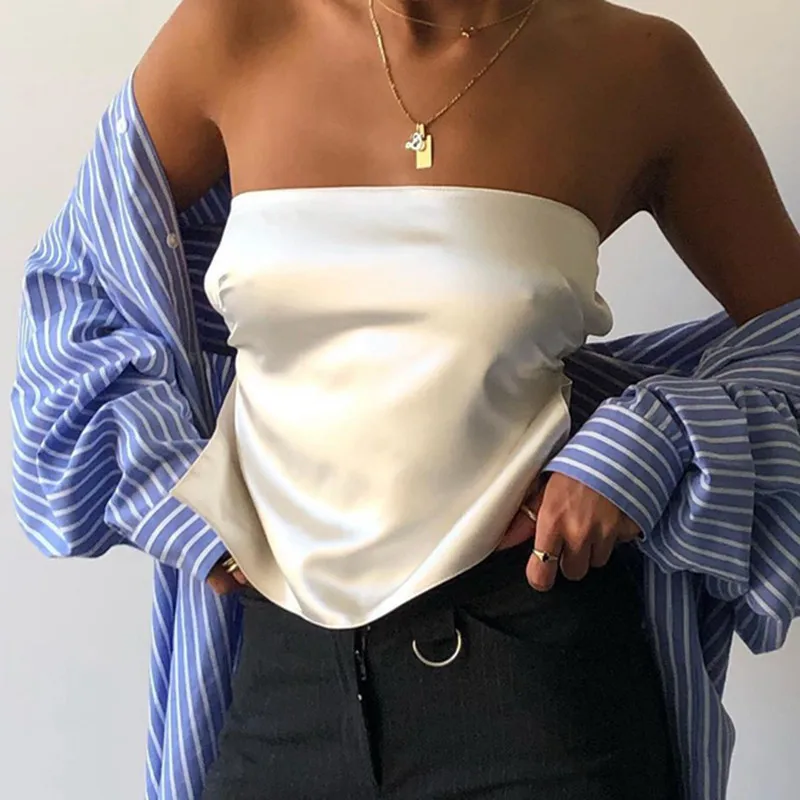 Strapless Bandage Bustier Crop Top - Image 2