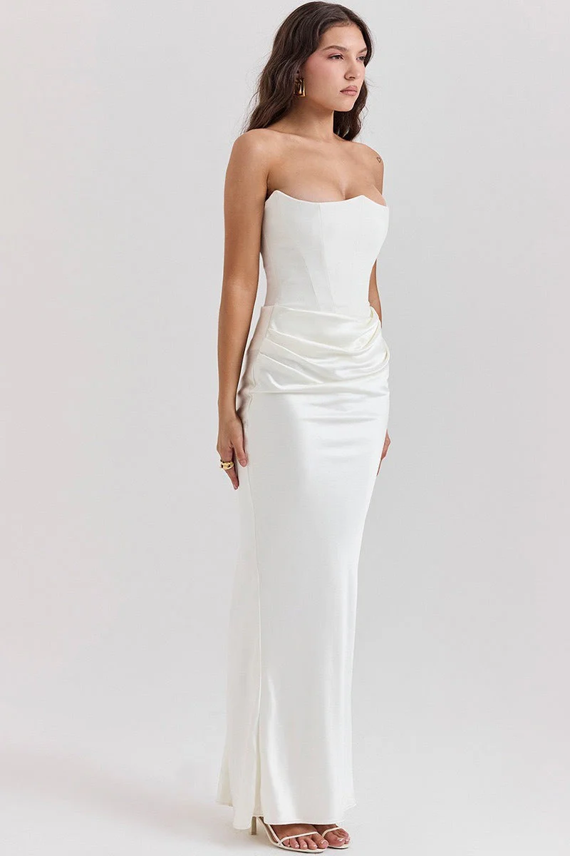 Strapless Boned Corset Bodycon Maxi Dress - Image 13