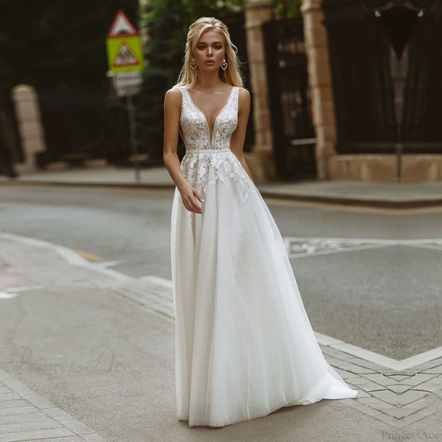 Strapless Bowknot Satin Wedding Dress - Image 2
