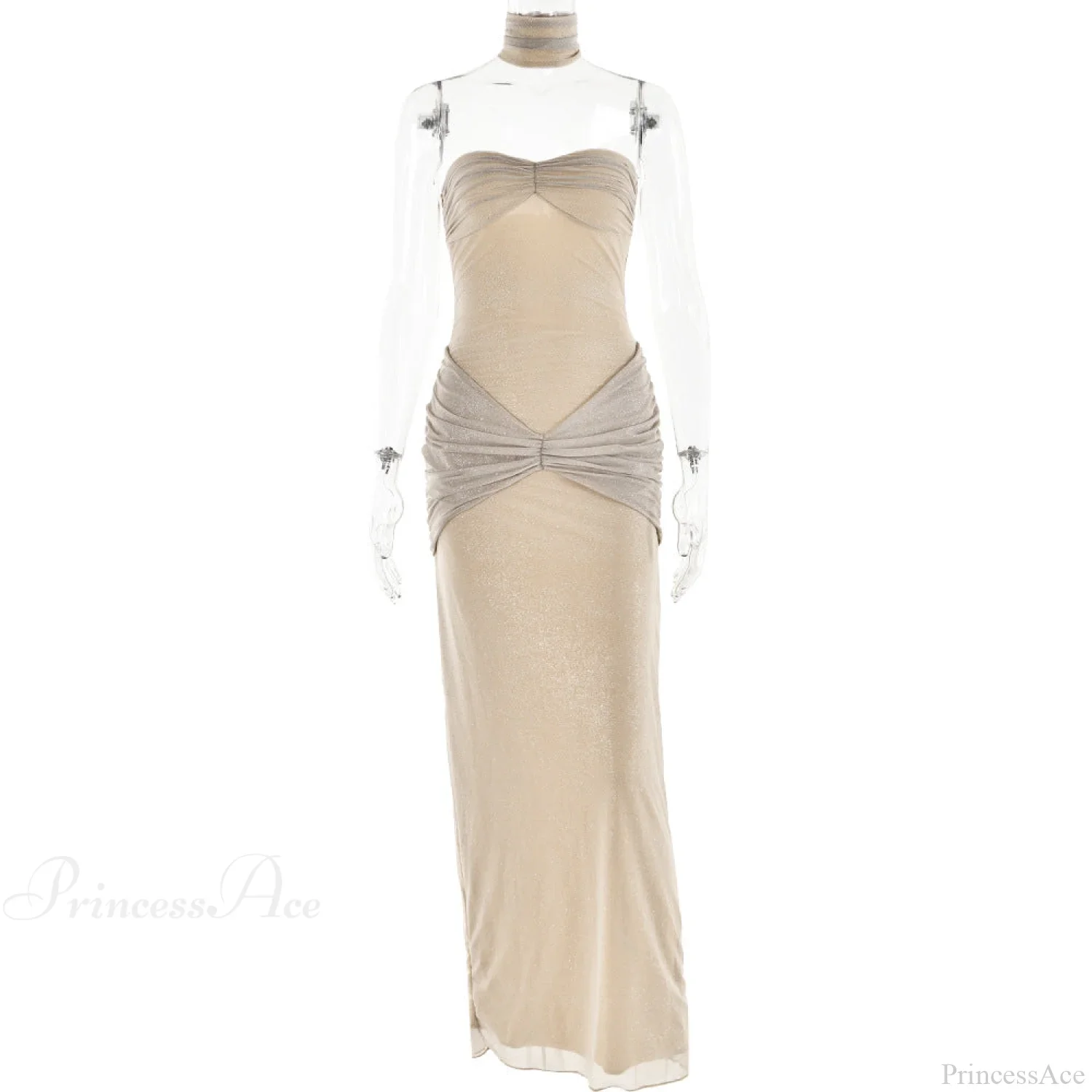 Strapless Ruffled Backless Party Dress - Image 3