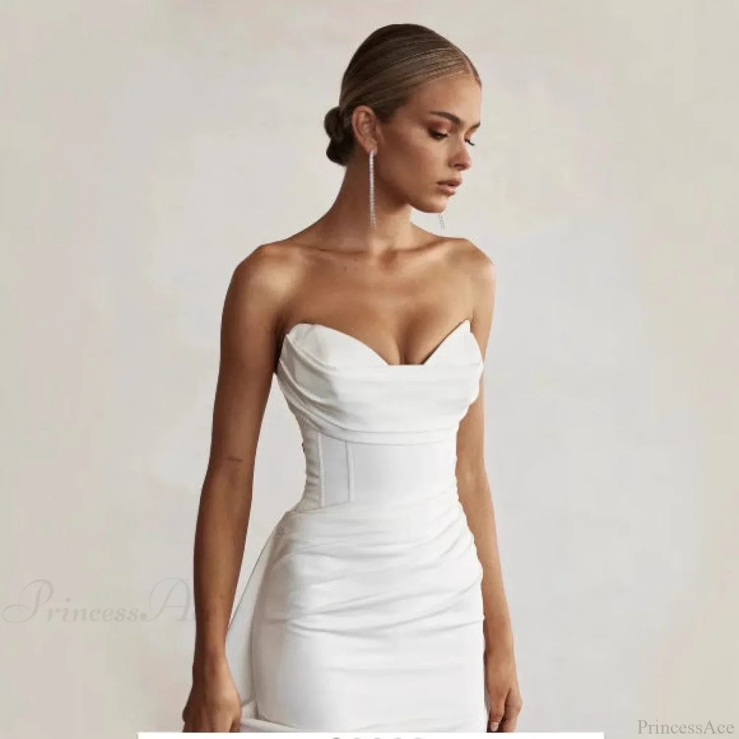 Strapless Two-Way Slit Mermaid Wedding Dress - Image 2
