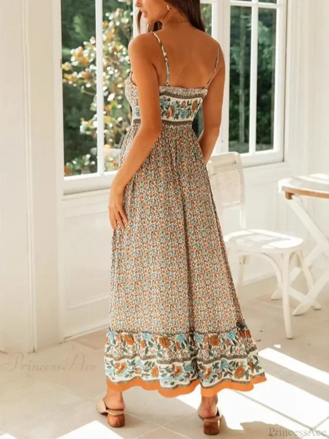 Strapless Vacation Summer Maxi Beach Boho Dress - Image 4