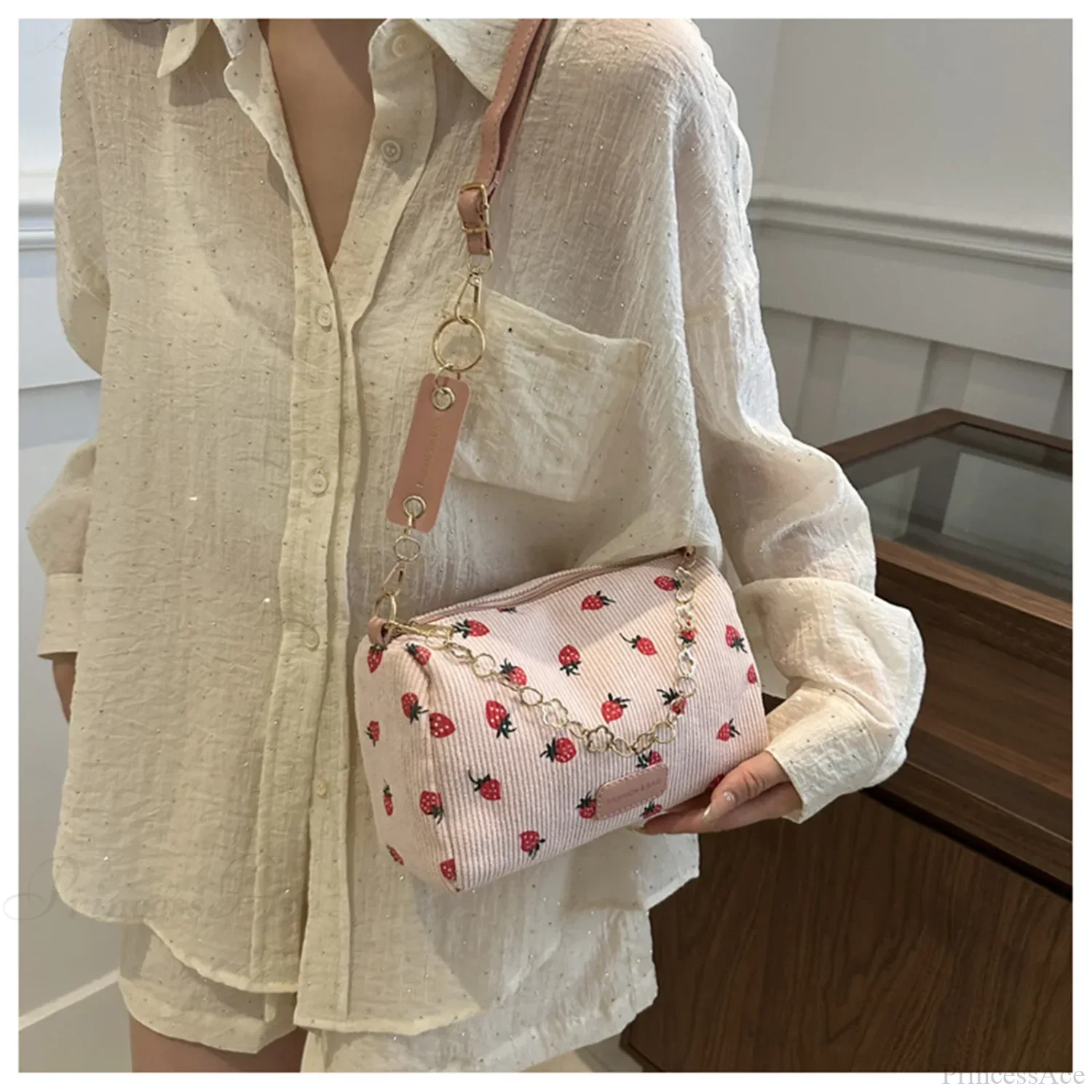 Strawberry Corduroy Mini Crossbody - Image 6