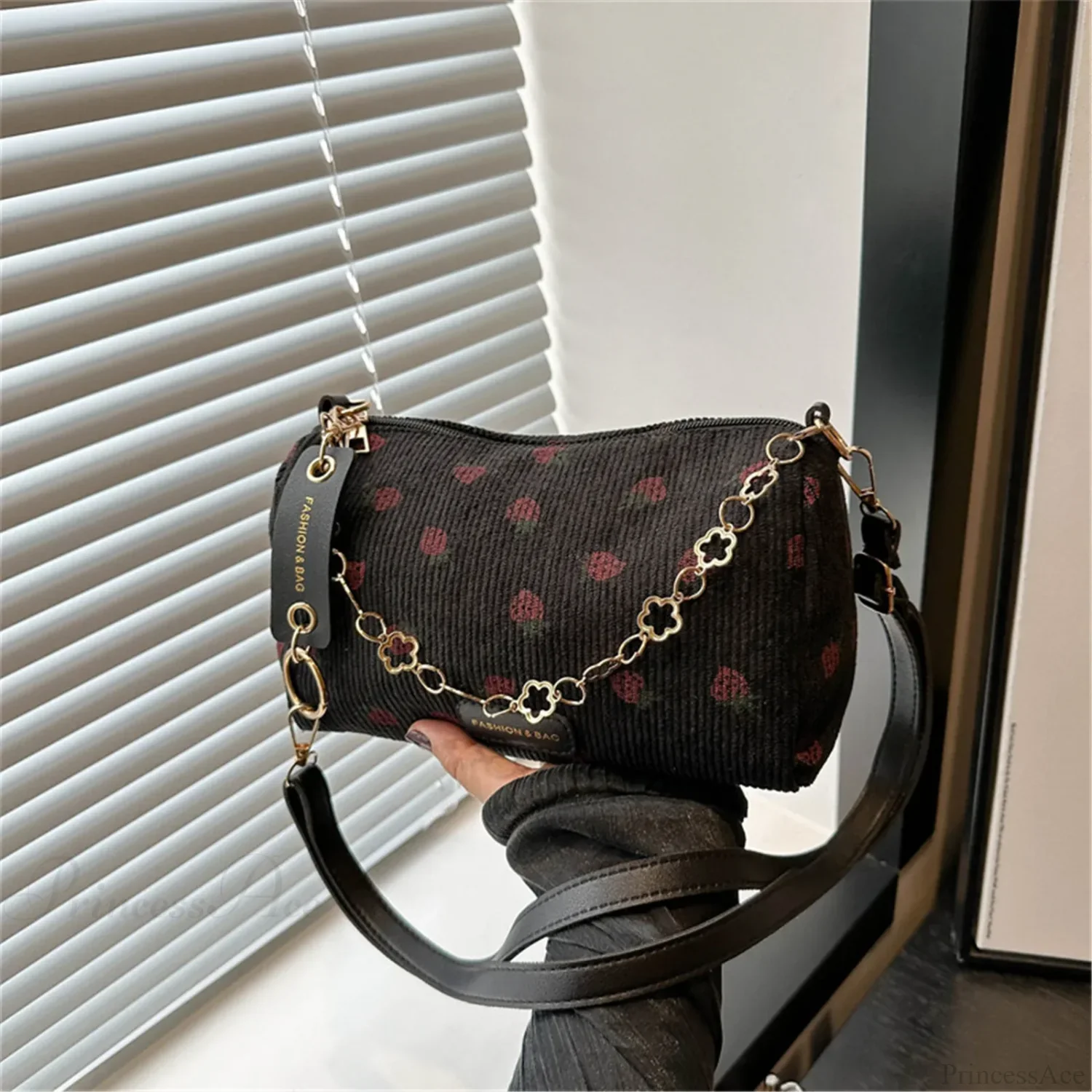 Strawberry Corduroy Mini Crossbody - Image 7