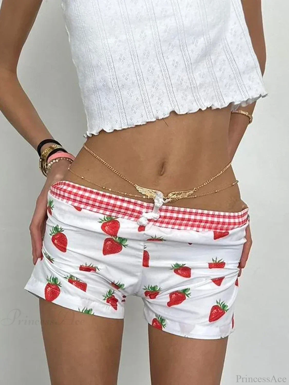 Strawberry Print Cotton Sweatshort - Image 2