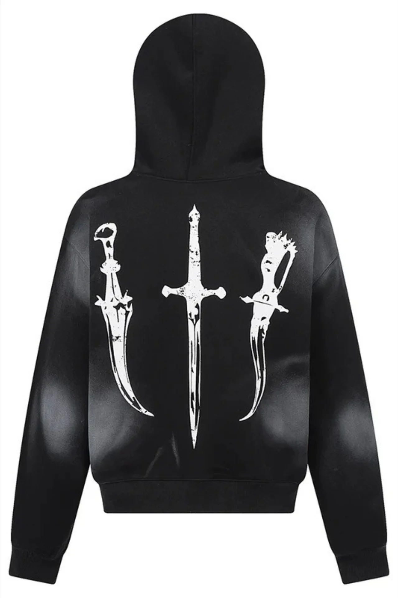 Street Print Fur Trimmed Relaxed Hoodie - Image 5
