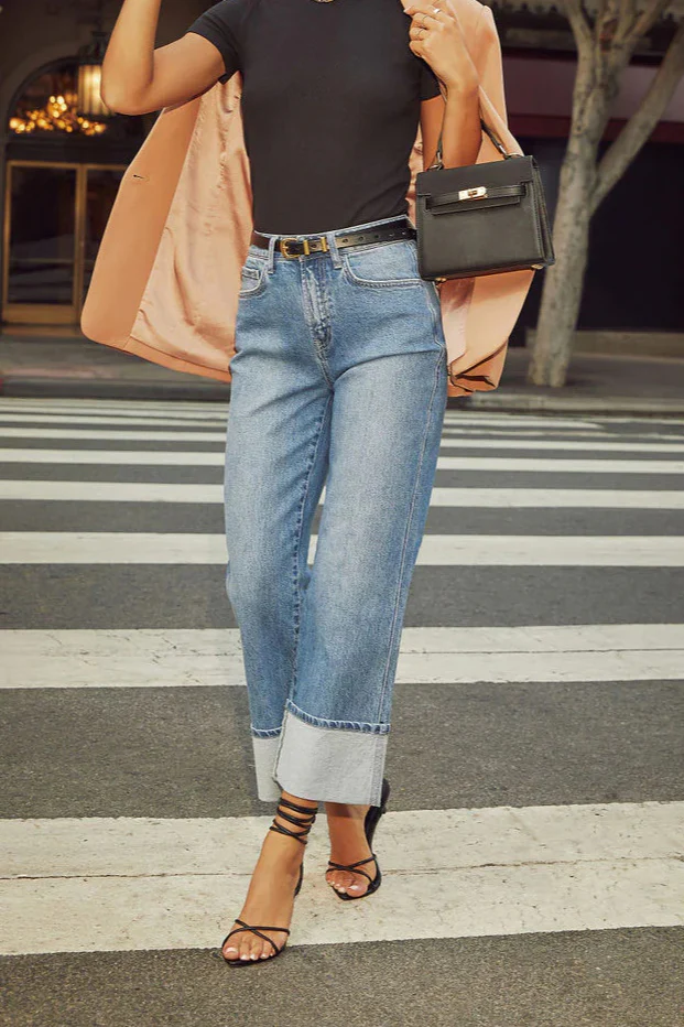 Street Style High Waist Straight Jean - Image 3