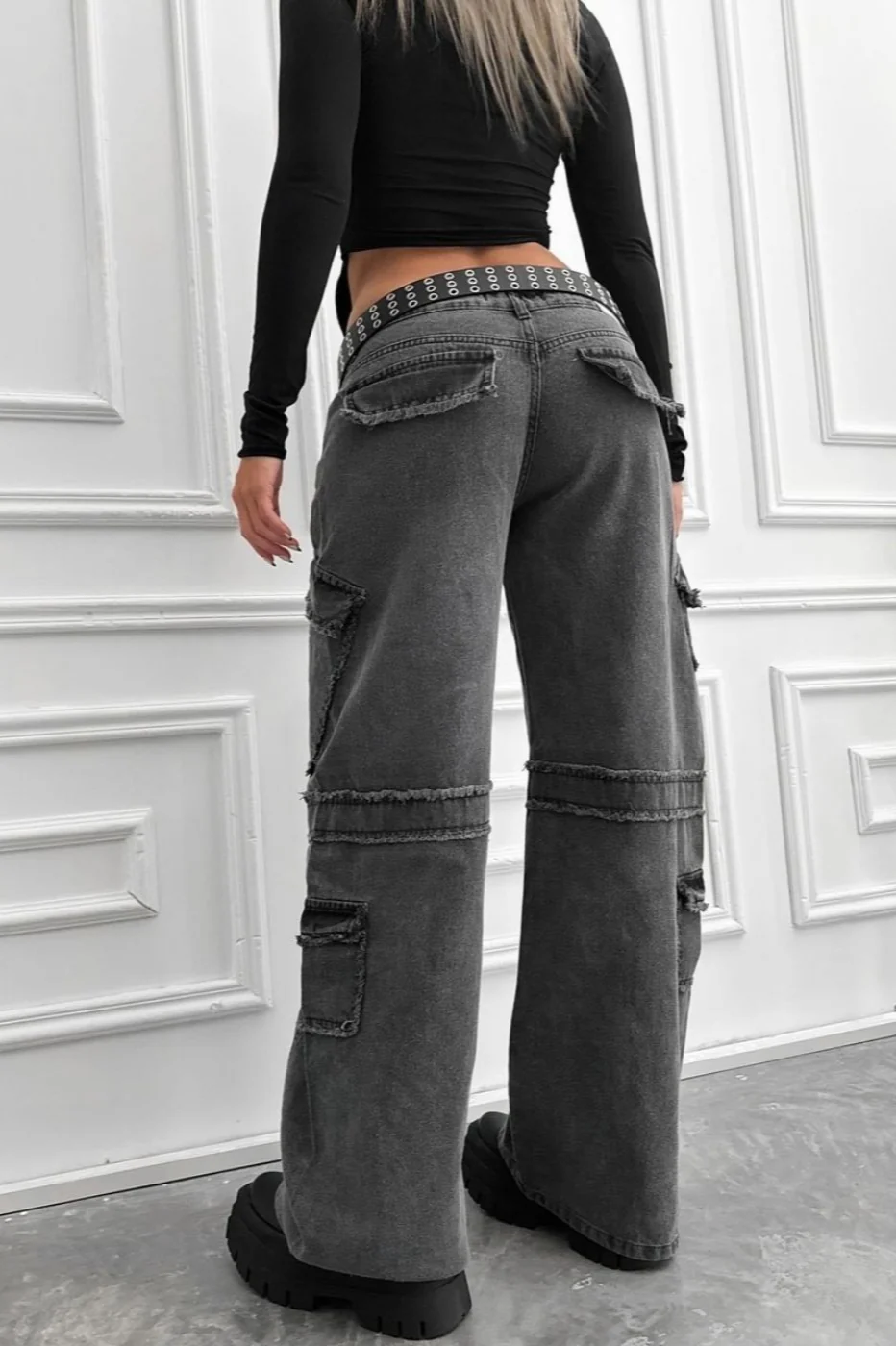 Street Style High Waist Utility Jean - Image 4