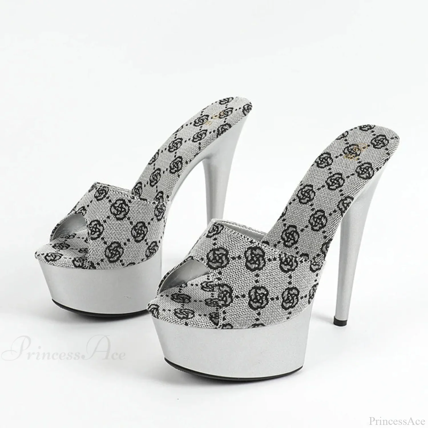 Street-Style Sexy Platform Peep-Toe Super-High Party Prom Slippers Slender High Heel - Image 6
