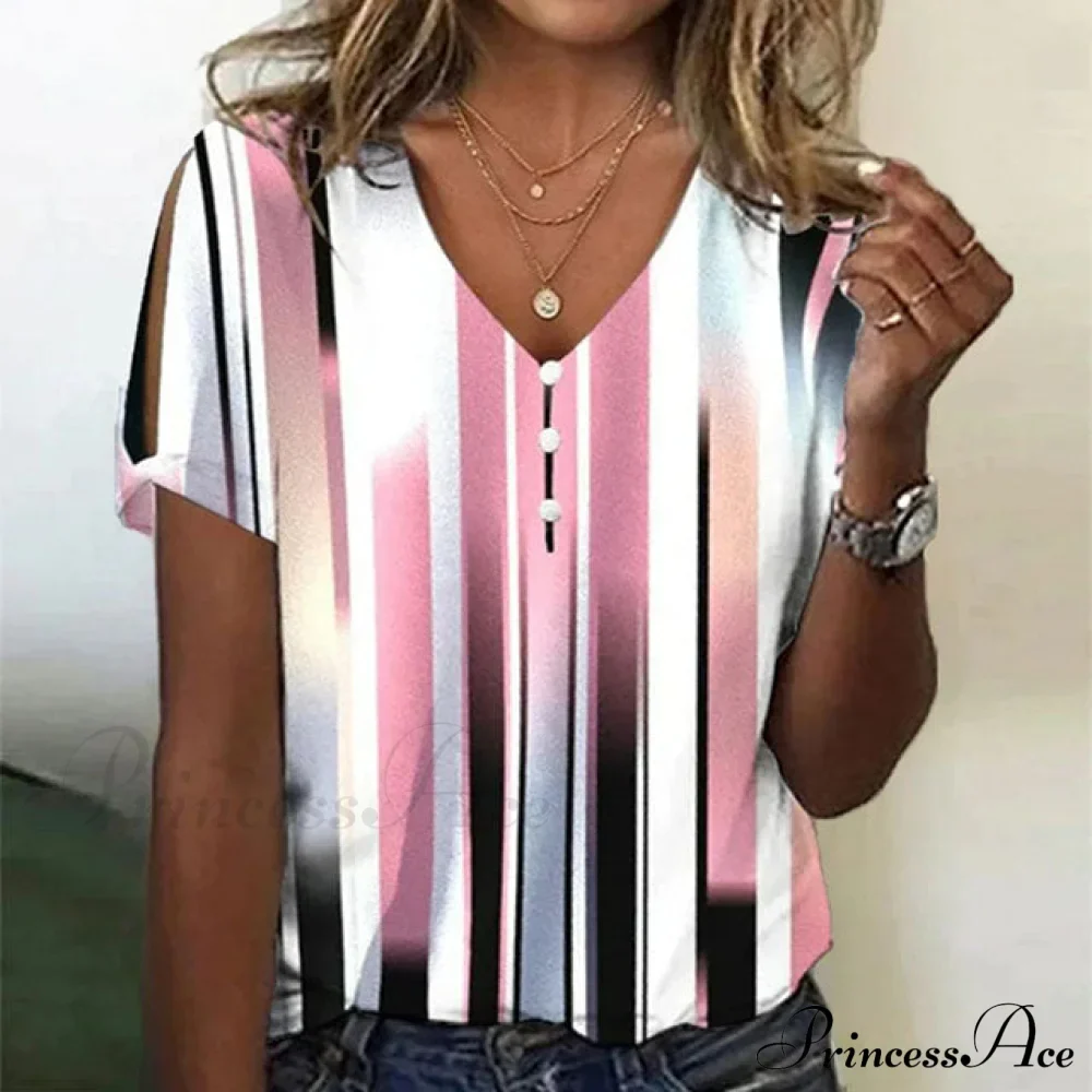 Striped Casual Blouse - Image 2