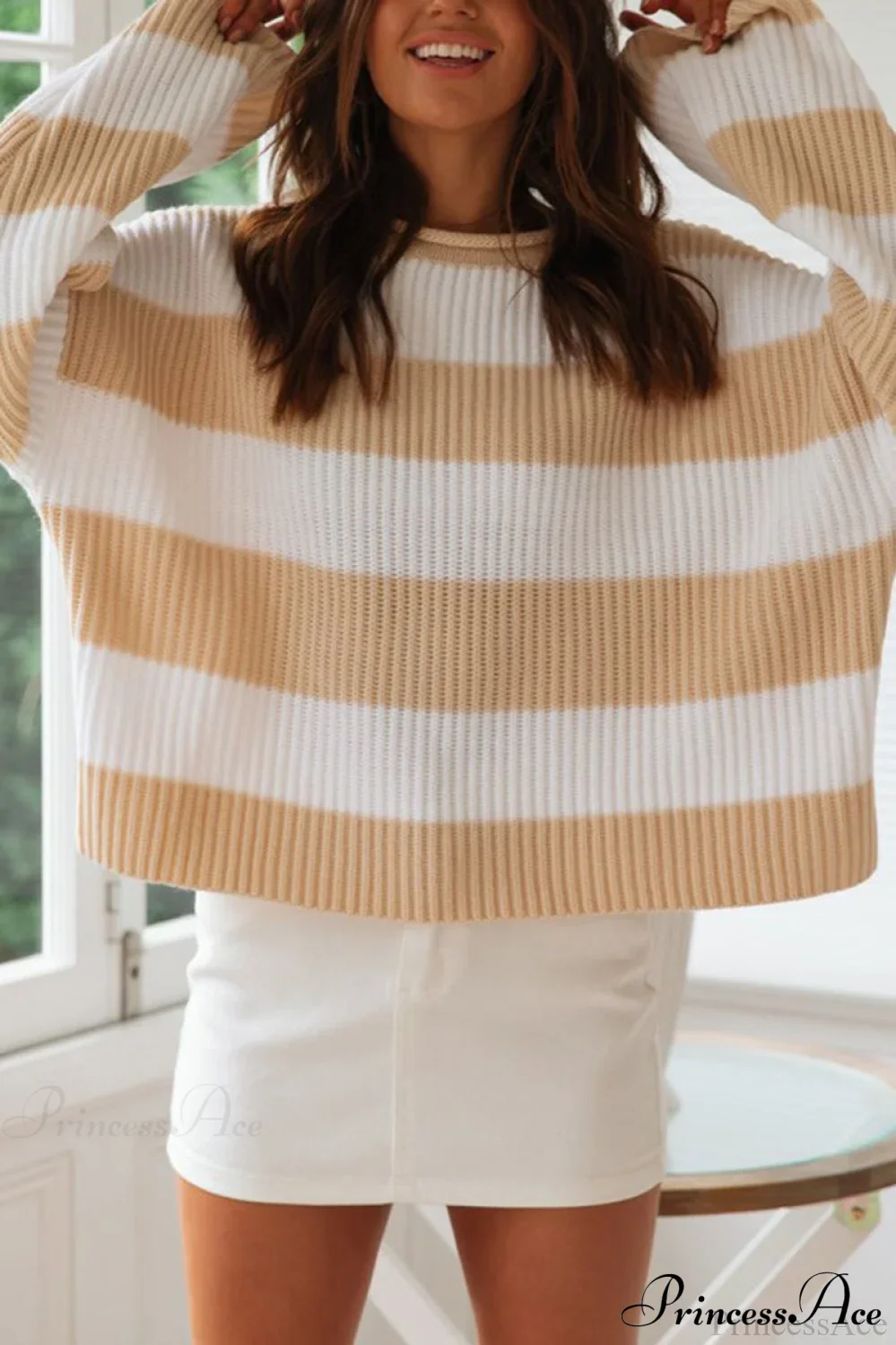 Striped Color-Block Rolled-Neck Sweater - Image 8