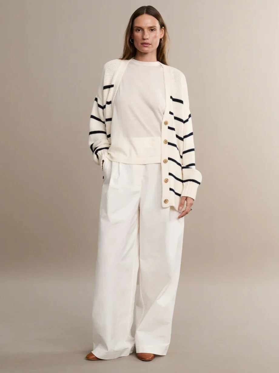 Striped Loose Knit Cardigan - Image 3
