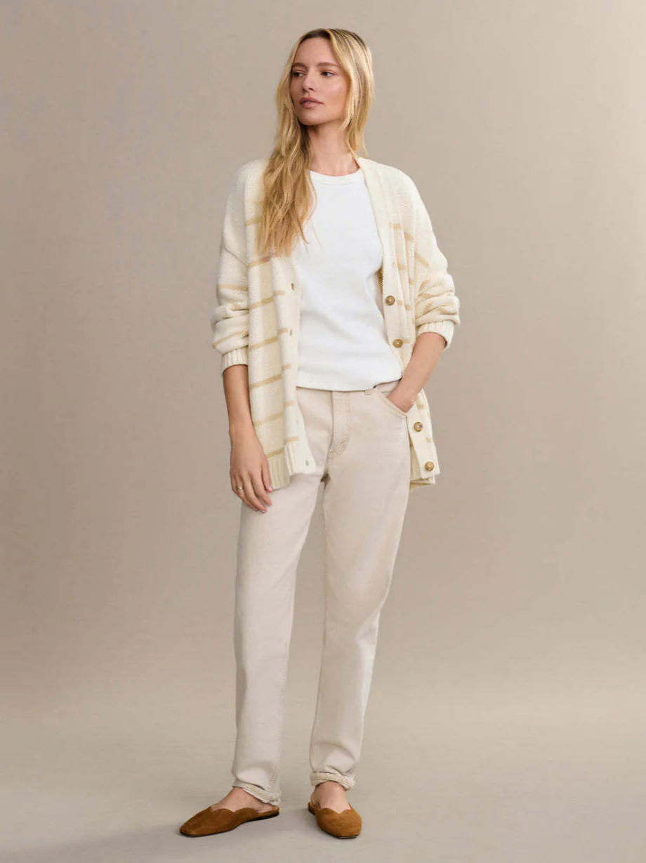 Striped Loose Knit Cardigan - Image 9