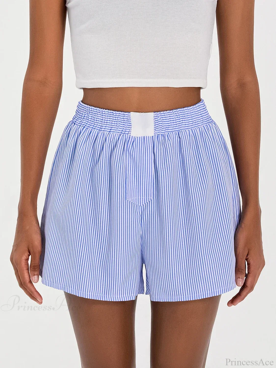 Striped Loose Wide Leg Lounge Short - Image 8