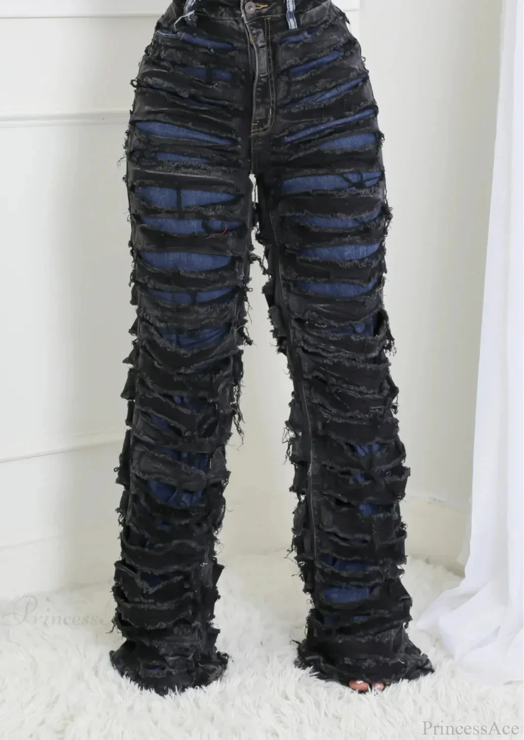 Striped Medieval High Waist Zipper Pant