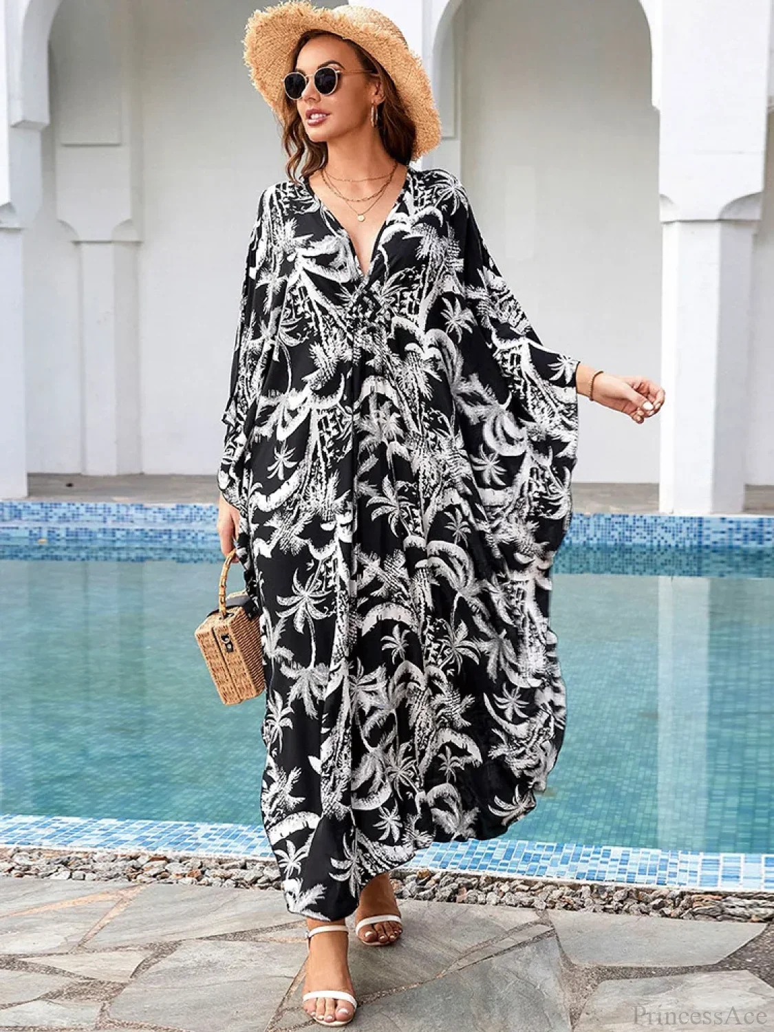 Striped Plus Size Long Dress Cover Up - Image 5