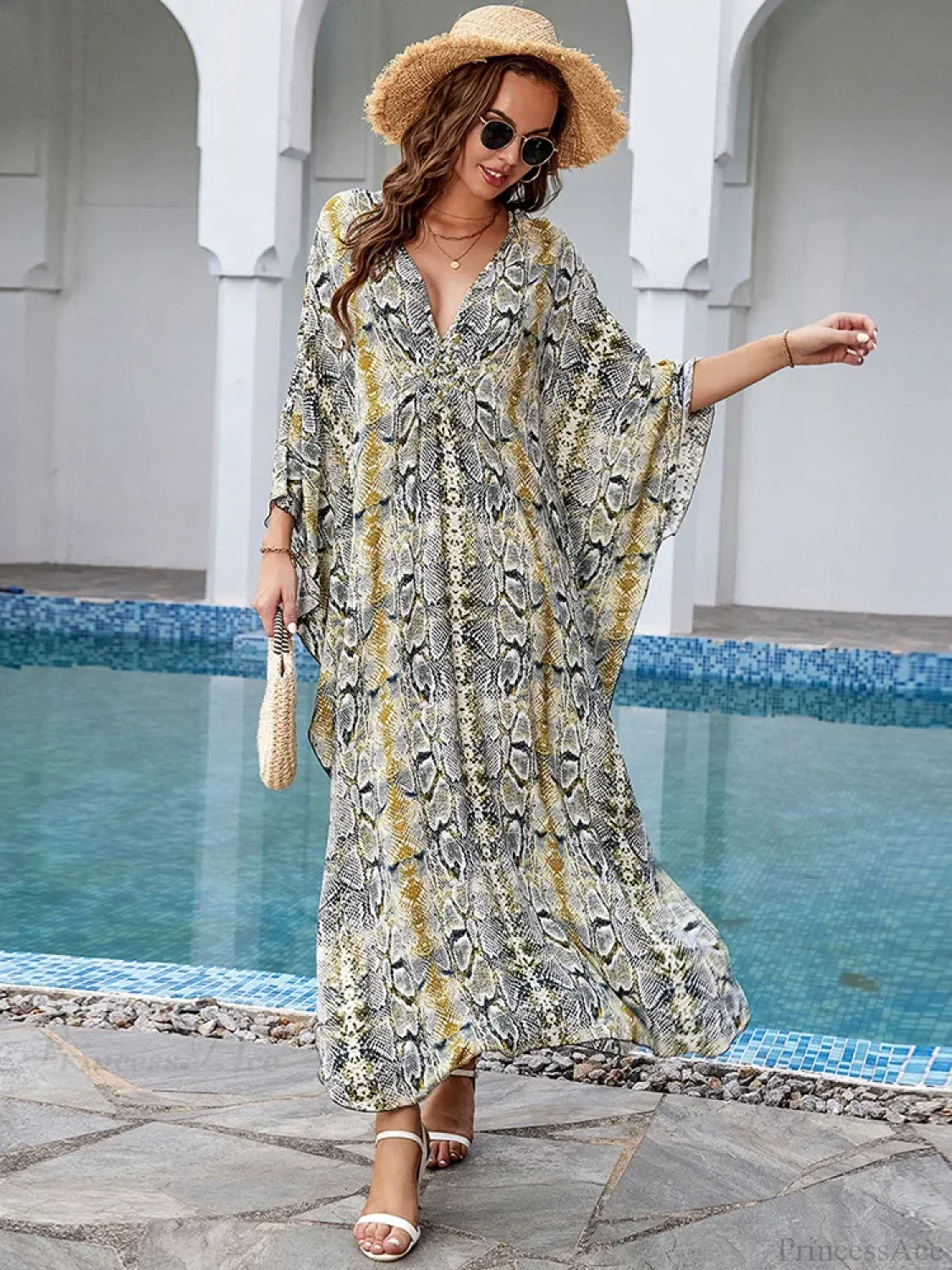 Striped Plus Size Long Dress Cover Up - Image 6