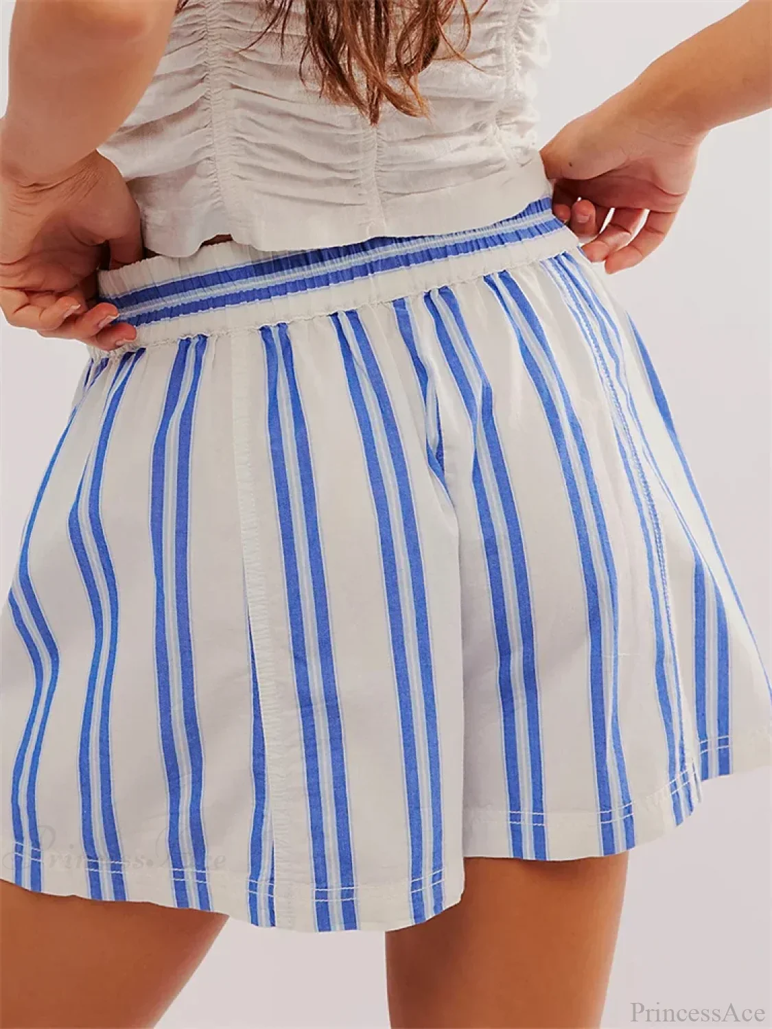 Striped Pocket Loose Casual Shorts - Image 2
