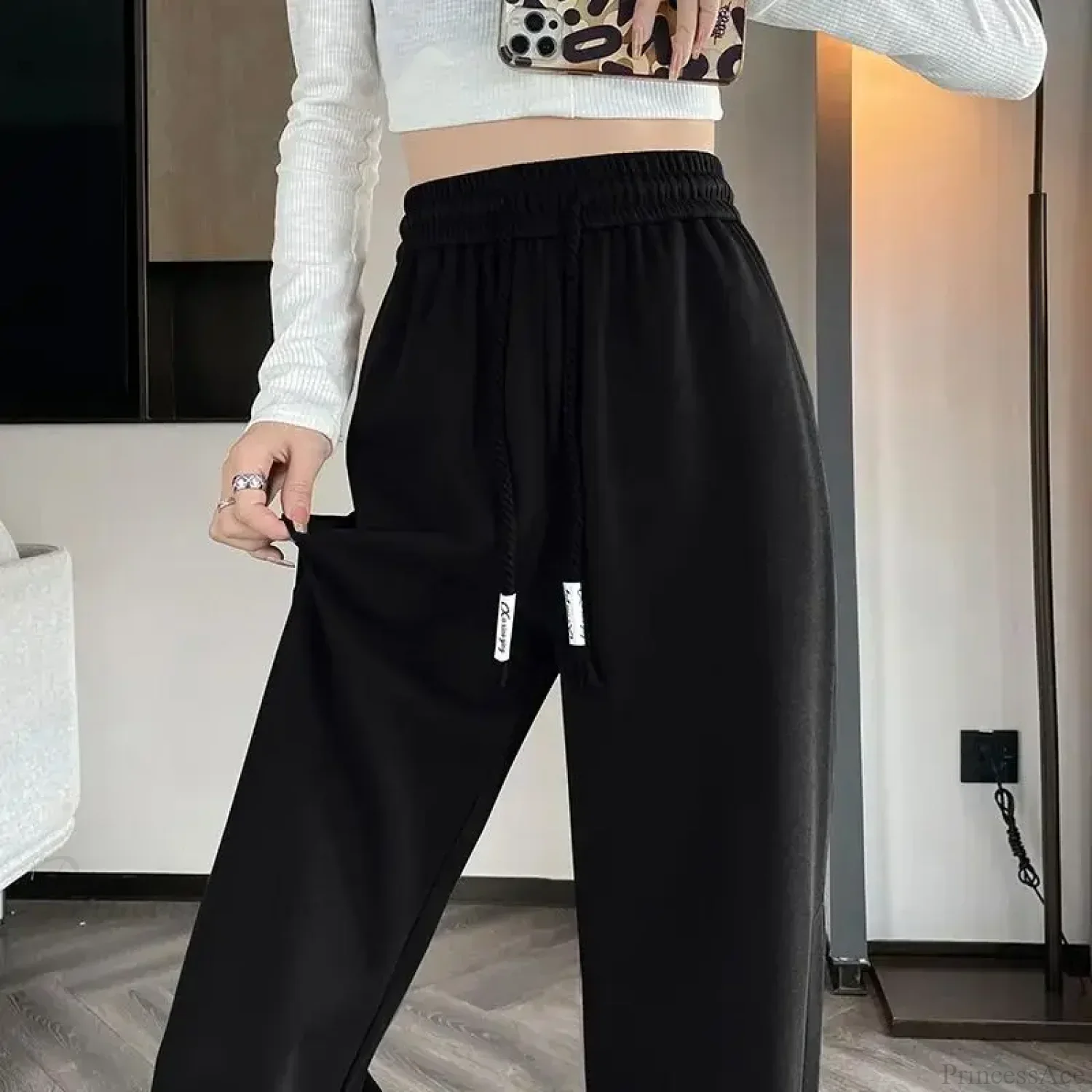 Striped Sports Casual High Waist Pants - Image 4