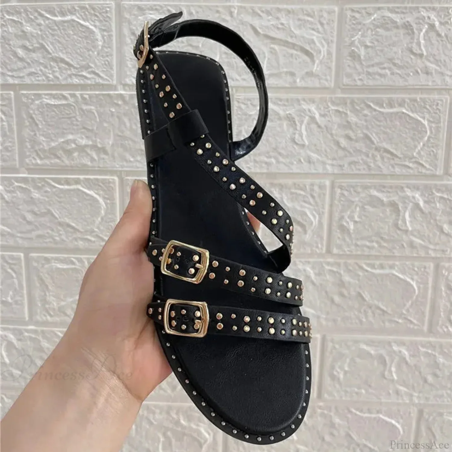 Stylish Rivet Band Gothic Sandal - Image 4
