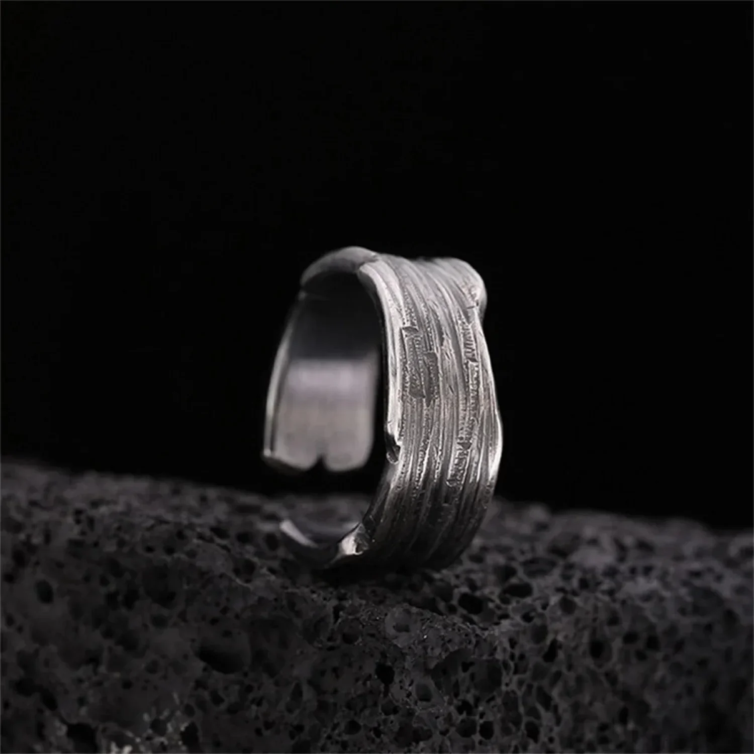 Stylish Silver Simple Gothic Ring - Image 15
