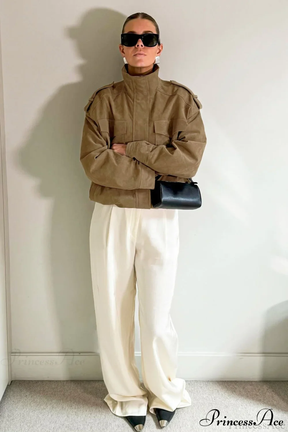Suede Chic Retro Jacket Coat - Image 3