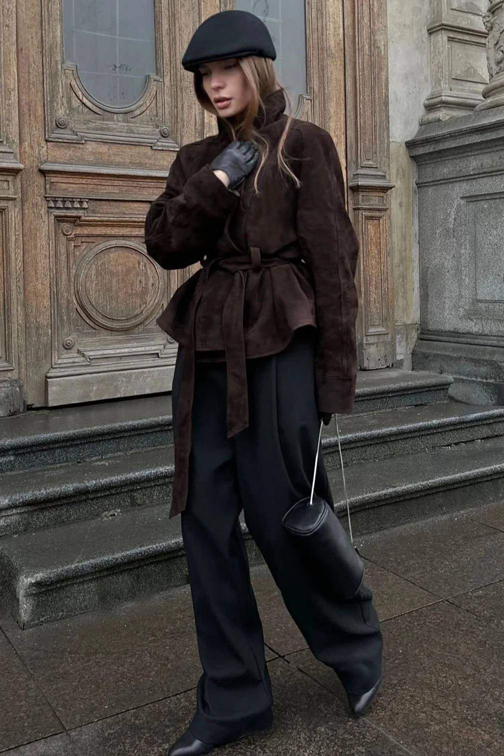 Suede Vintage Long Sleeve Jacket - Image 11