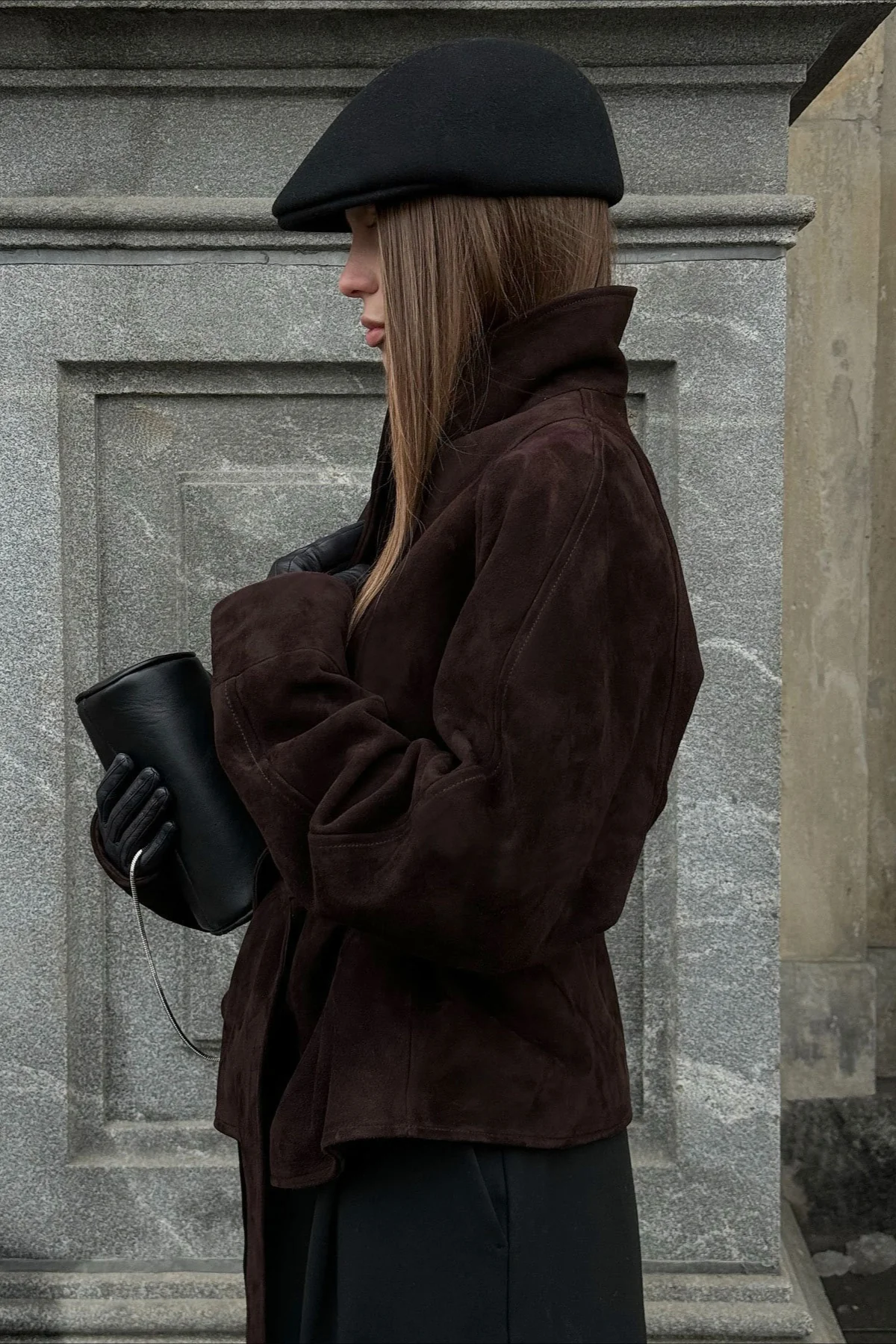 Suede Vintage Long Sleeve Jacket - Image 8
