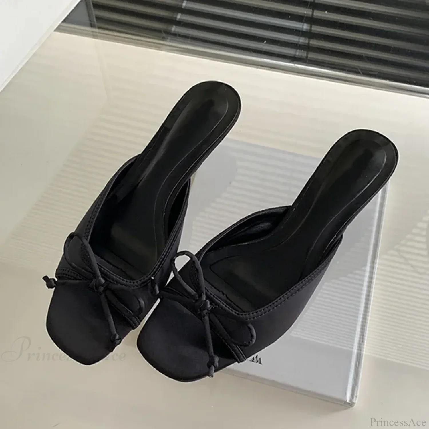 Summer Design Style Square Toe Fashion Butterfly-knot Low Heel Pump - Image 3