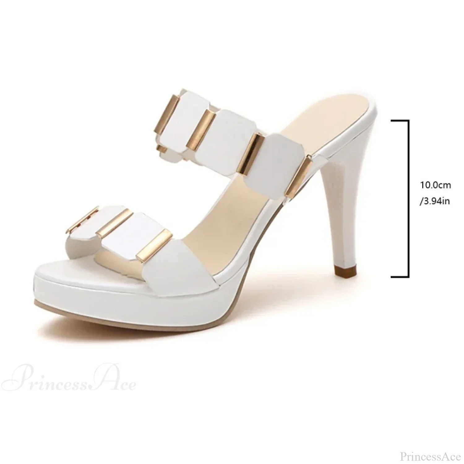 Summer Elegant Super HighFashion Thin Heels Platform Peep Toe Slip-on Mules Slipper High Heel - Image 6