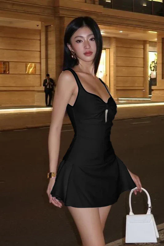 Summer French Pure Desire Elegant Slimming A-line Slip Party Dress - Image 6