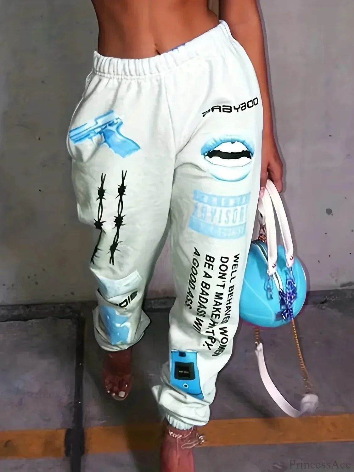 Summer Graphic High Waist Jogger Pants - Image 8