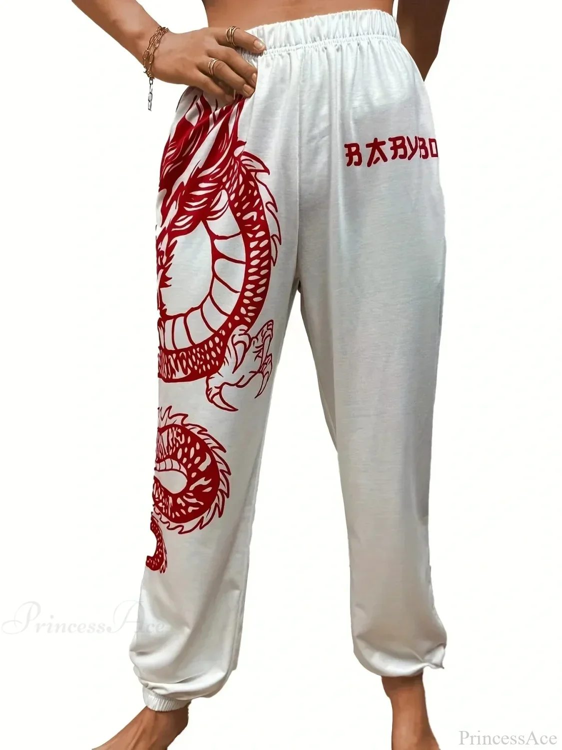 Summer Graphic High Waist Jogger Pants - Image 9