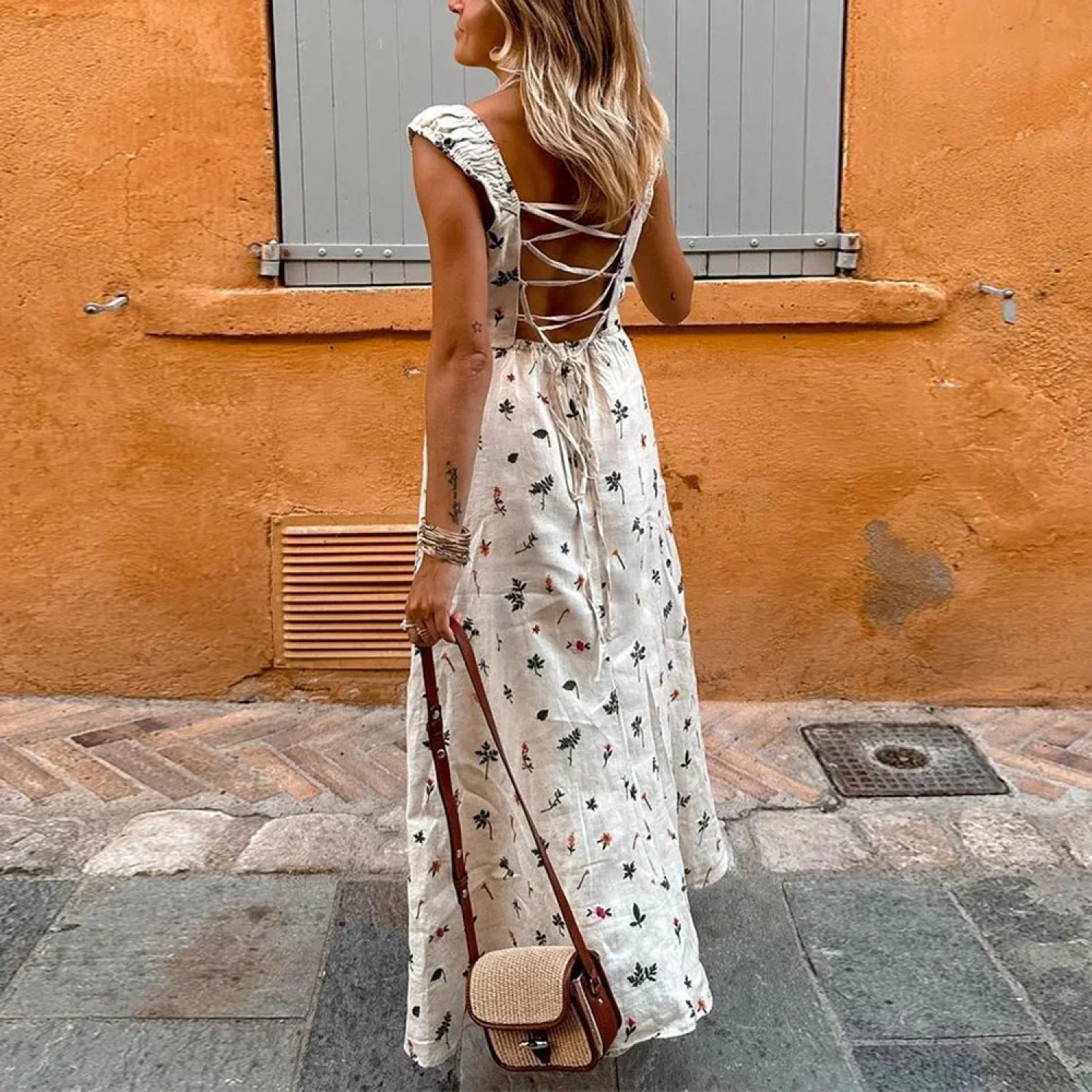 Summer Sexy Backless Sleeveless Long Dress