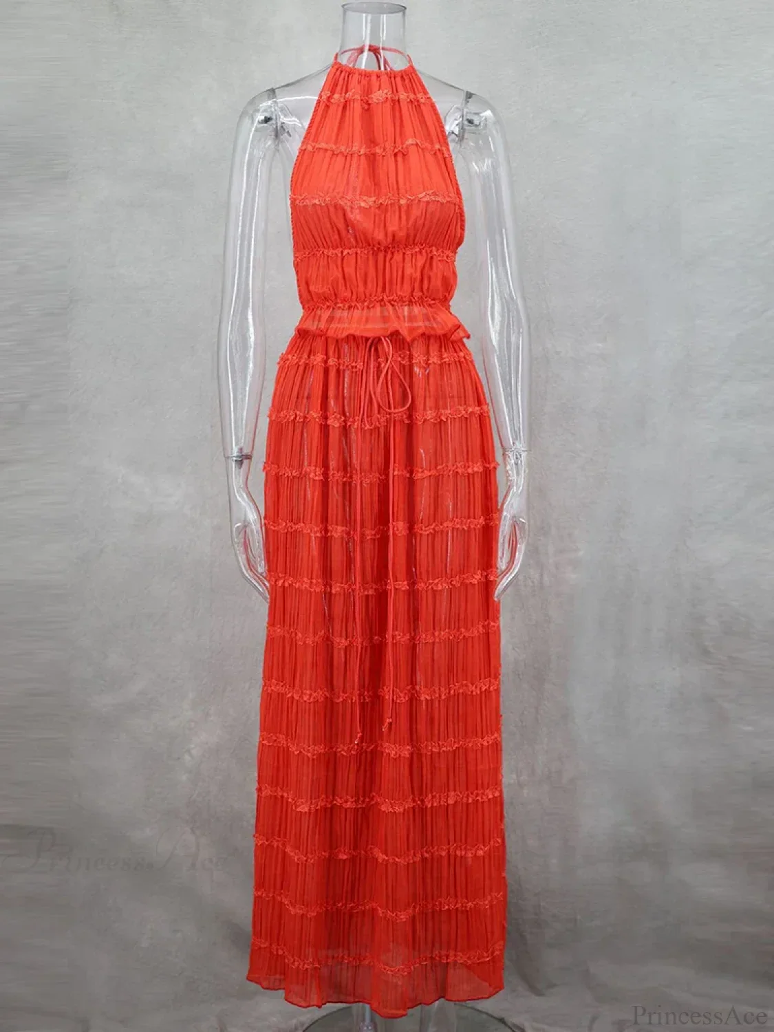 Summer Sexy Sleeveless Backless Top High Waist Skirt Beach Party Dress - Image 11