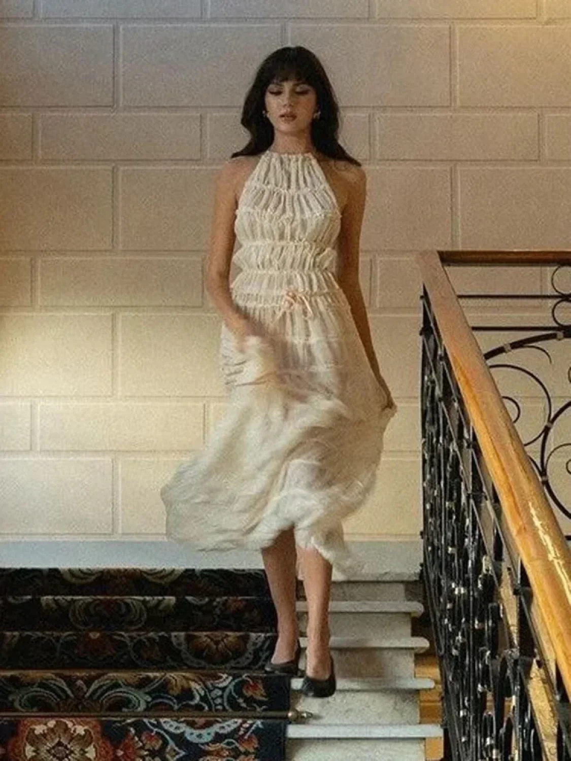 Summer Sexy Sleeveless Backless Top High Waist Skirt Beach Party Dress - Image 2
