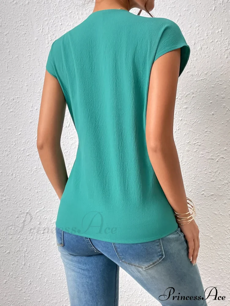Surplice Brief with Arm Blouse Neck Tie - Image 2