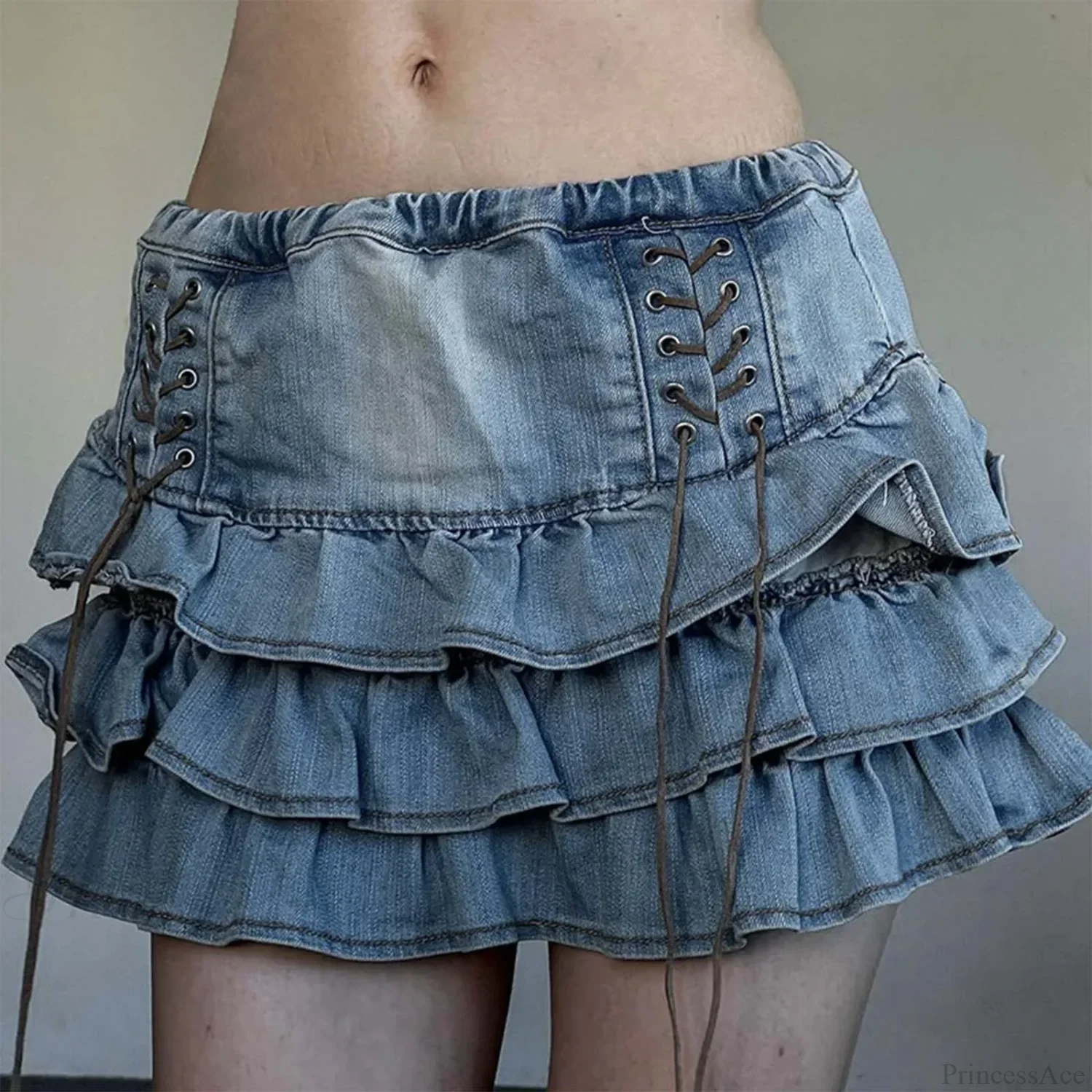 Sweet Kawaii A-Line Denim Skirt - Image 2