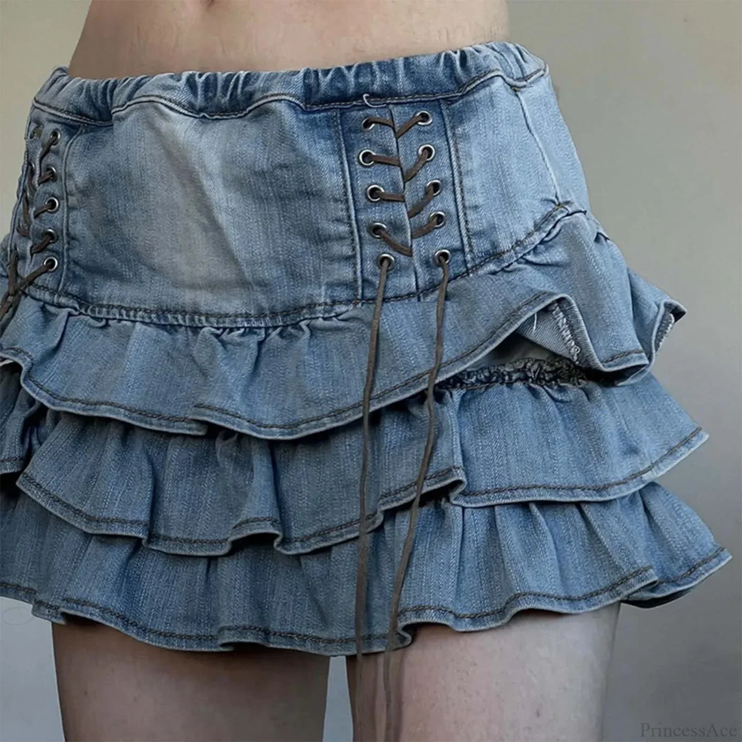 Sweet Kawaii A-Line Denim Skirt - Image 3