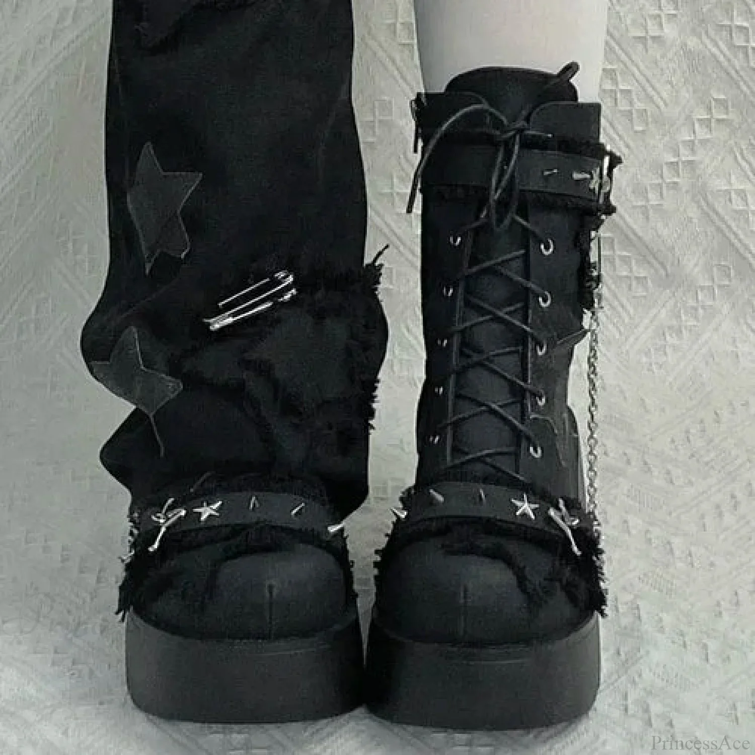 Sweet Lolita Vintage Y2K High-Heeled Gothic Platform Boot - Image 6