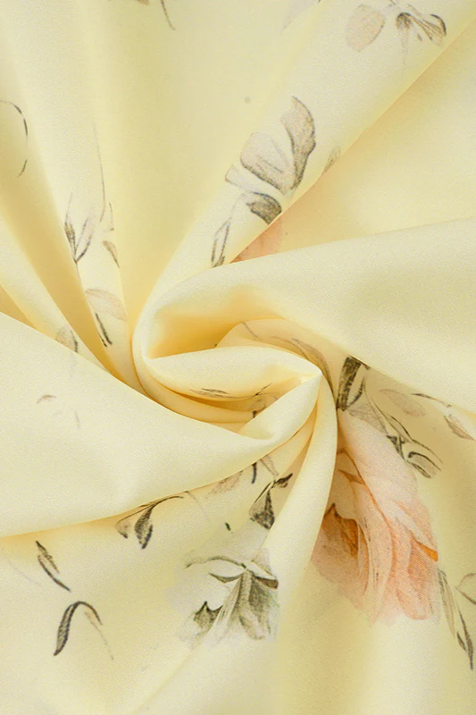 Sweet V Neck Flare Sleeve Wrap Tie Slim Maxi Floral Dress - Image 5